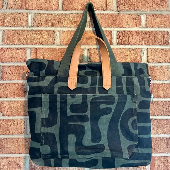 NWT Ubuntu Life  Commuter Tote Bag Safari Kuba Print - Picture 9 of 16